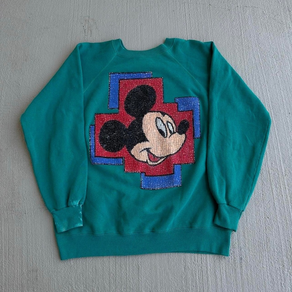 VINTAGE 90s Disney Mickey Mouse Graphic Sweatshirt Size Large